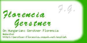 florencia gerstner business card